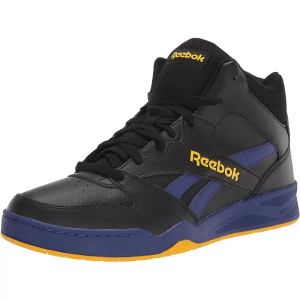 imageReebok Mens Bb4500 Hi 2 SneakerBlackPurpleSolar Gold