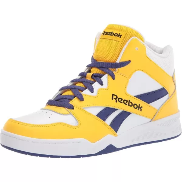 imageReebok Mens Bb4500 Hi 2 SneakerWhiteAlways YellowBold Purple