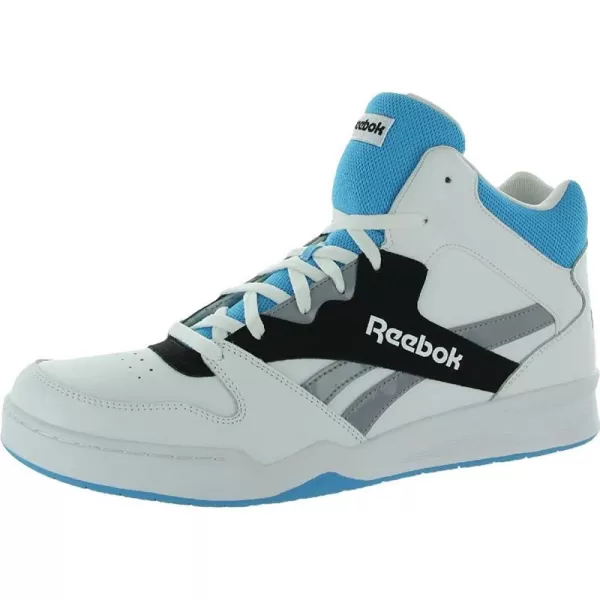 imageReebok Mens Bb4500 Hi 2 SneakerWhiteBright CyanBlack