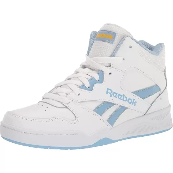 imageReebok Mens Bb4500 Hi 2 SneakerWhiteFluid BlueAlways Yellow