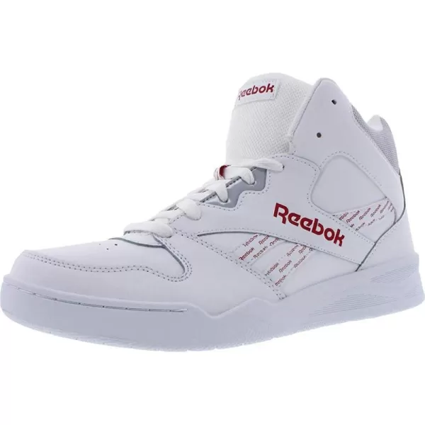 imageReebok Mens Bb4500 Hi 2 SneakerWhiteLegacy RedCold Grey