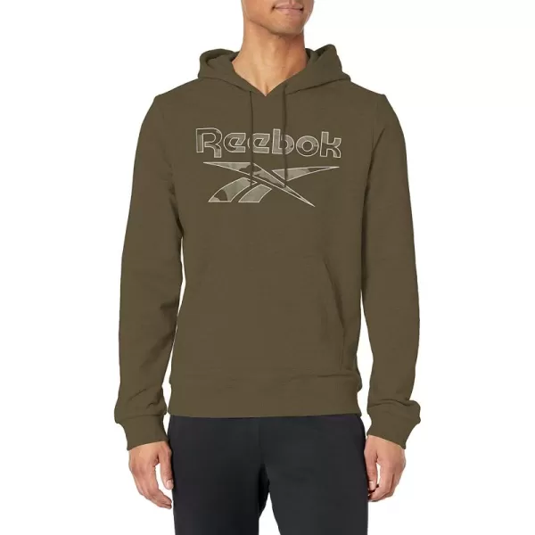imageReebok Mens Big Logo Hoodie in Army Green and Camo Logo