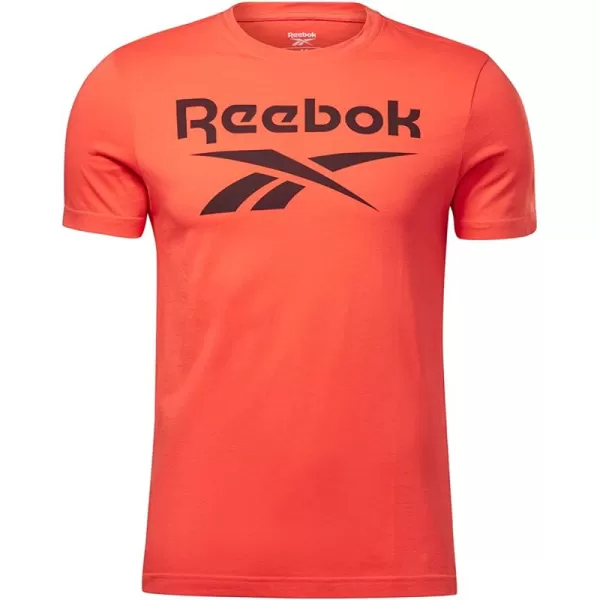 imageReebok Mens Big Logo Tee  Dynamic RedBlack Logo