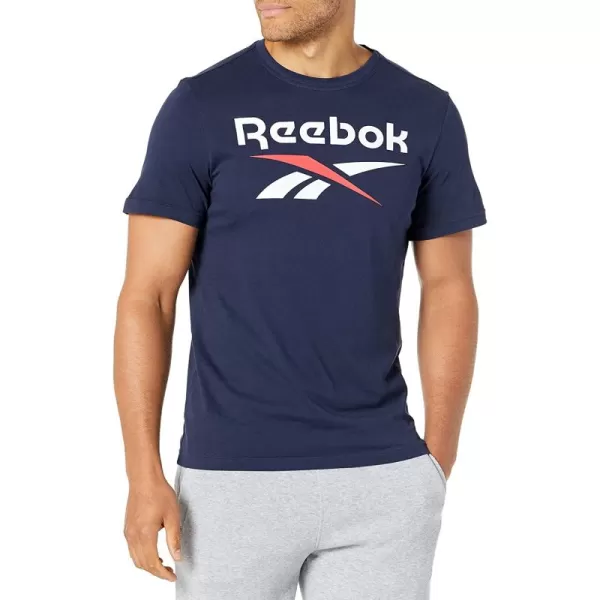 imageReebok Mens Big Logo Tee  Vector NavyWhiteVector Red