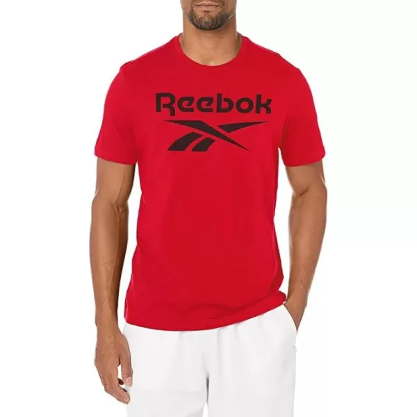 imageReebok Mens Big Logo Tee  Vector RedBlack