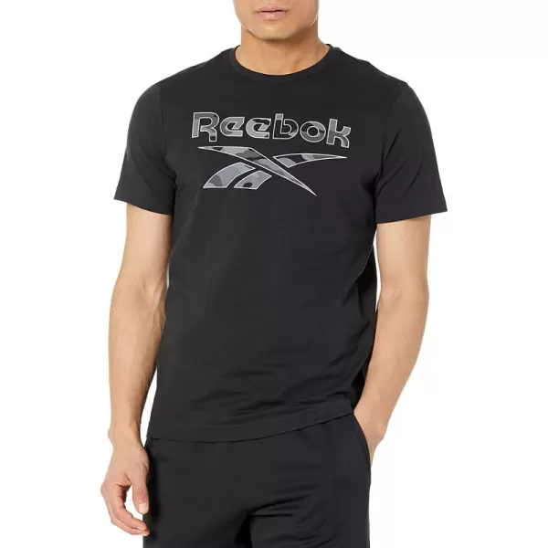 imageReebok Mens Big Logo Tee in Black and Camo