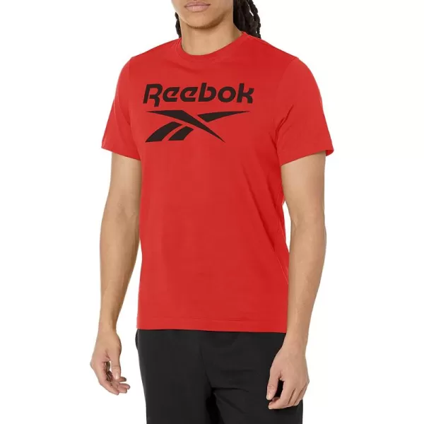 imageReebok Mens Big Logo Tee in Motor Red and Black Logo