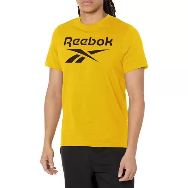 imageReebok Mens Big Logo Tee in Yellow and Black
