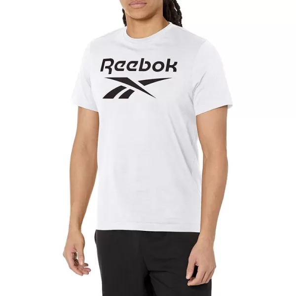 imageReebok Mens Big Logo TeeWhiteBlack Logo