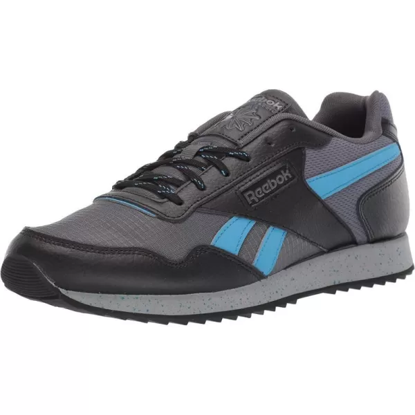 imageReebok Mens Classic Harman Run SneakerBlackCyanGrey