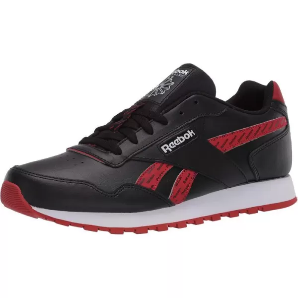 imageReebok Mens Classic Harman Run SneakerBlackLegacy RedWhite