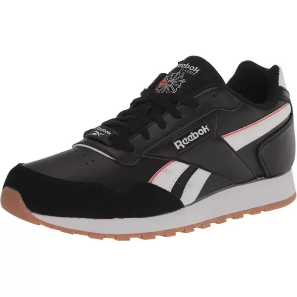 imageReebok Mens Classic Harman Run SneakerBlackWhiteOrange Flare