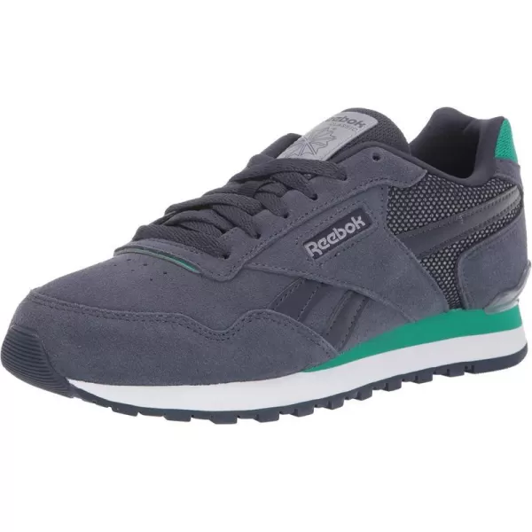 imageReebok Mens Classic Harman Run SneakerHeritage NavyEmeraldCool Shadow