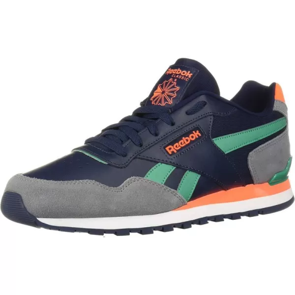 imageReebok Mens Classic Harman Run SneakerNavyGreyEmerald