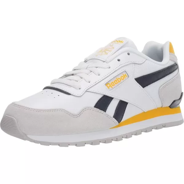 imageReebok Mens Classic Harman Run SneakerWhiteSkull GreyHeritage Navy