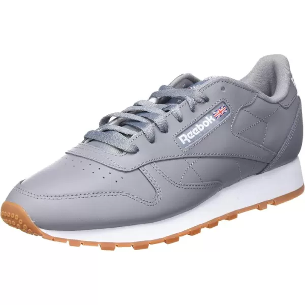 imageReebok Mens Classic Leather Sneaker  Pure Grey 5 Ftwr White Reebok Rubber Gum 03