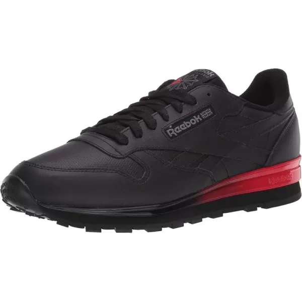 imageReebok Mens Classic Leather Sneaker in BlackVector RedPure Grey