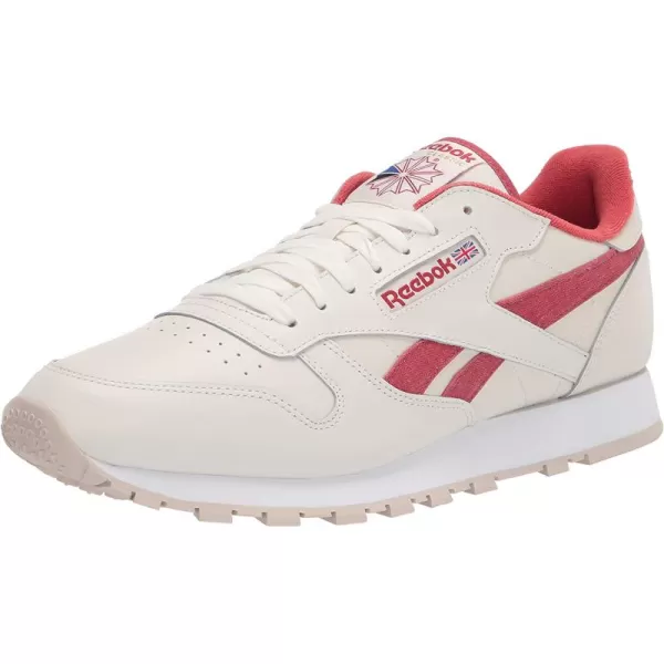 imageReebok Mens Classic Leather Sneaker in Chalk Mars Red and Stucco