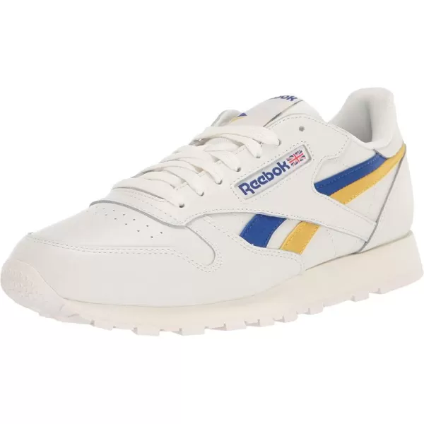 imageReebok Mens Classic Leather Sneaker in ChalkCobaltUtility Yellow