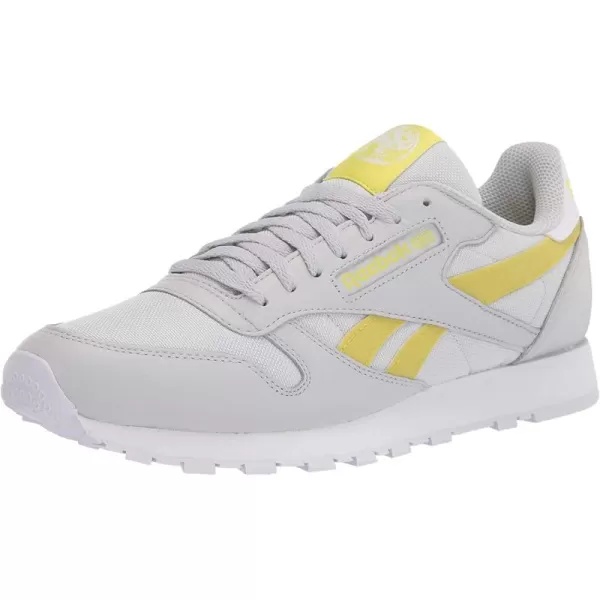 imageReebok Mens Classic Leather Sneaker in Pure Grey Chartreuse and White