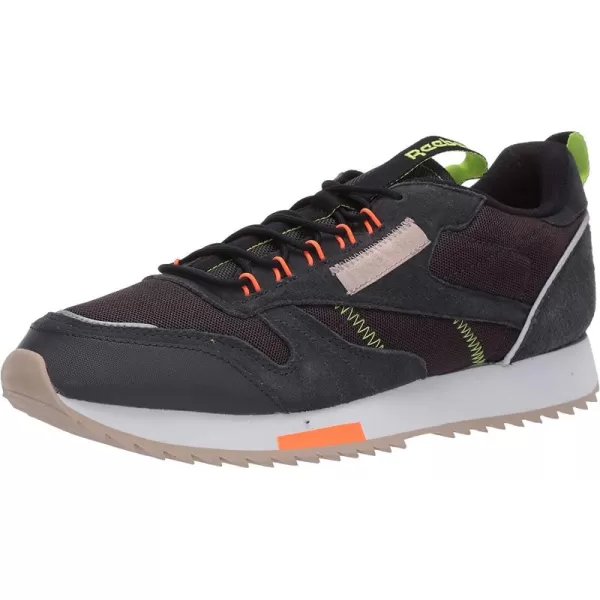 imageReebok Mens Classic Leather Sneaker in True Grey Solar Orange and Neon Lime