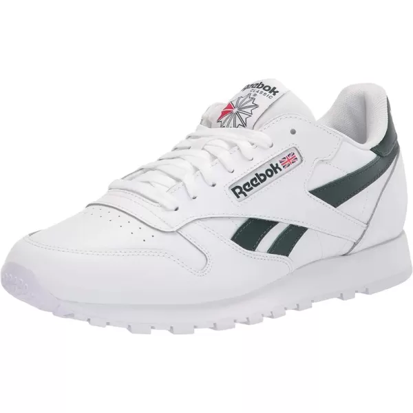 imageReebok Mens Classic Leather Sneaker in White Forest Green and Vector Red