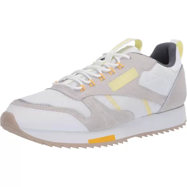 imageReebok Mens Classic Leather Sneaker in White Lemon Glow and Toxic Yellow