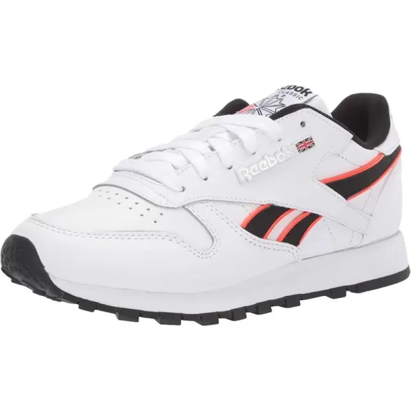 imageReebok Mens Classic Leather Sneaker in WhiteNeon RedBlack