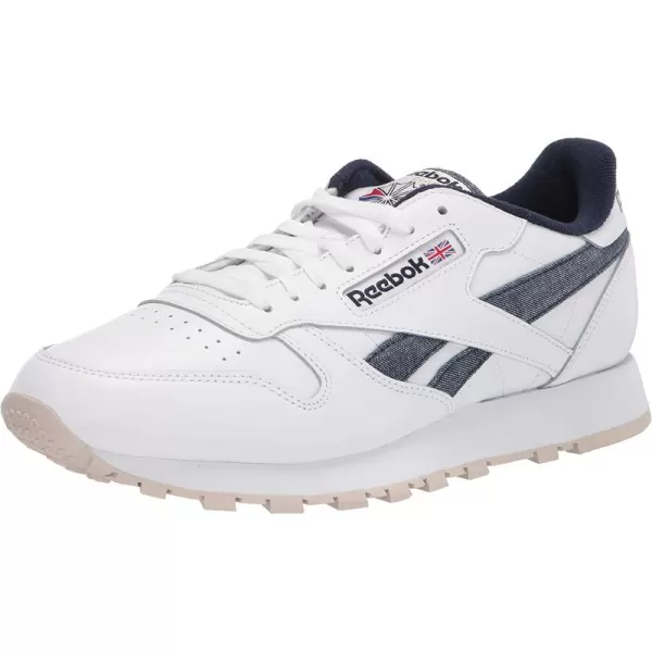 imageReebok Mens Classic Leather Sneaker in WhiteVector NavyStucco