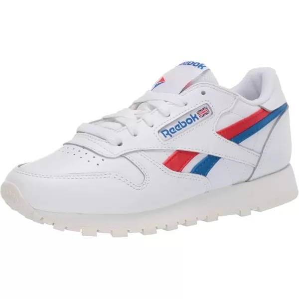 imageReebok Mens Classic Leather Sneakers in White Instinctive Red and Dynamic Blue