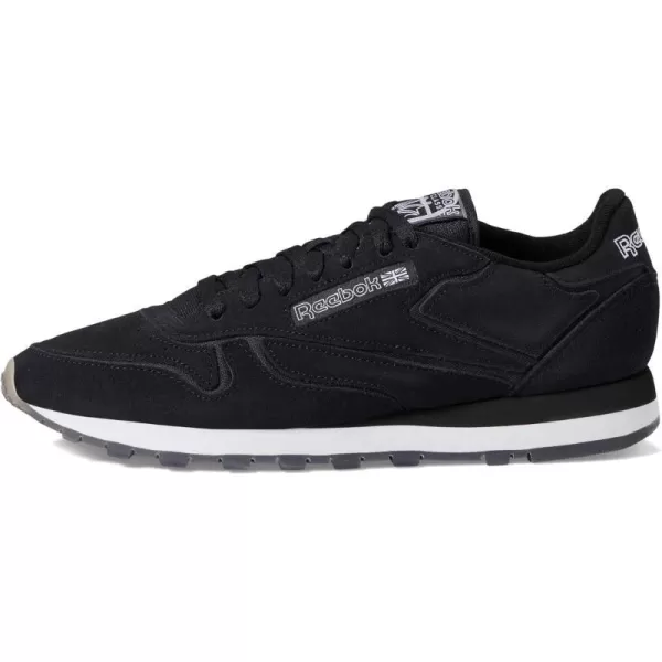 imageReebok Mens Classic Leather SneakersBlackWhite