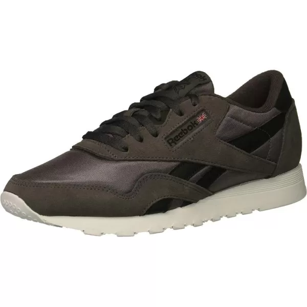 imageReebok Mens Classic Nylon SneakerAsh GreyBlackWhite