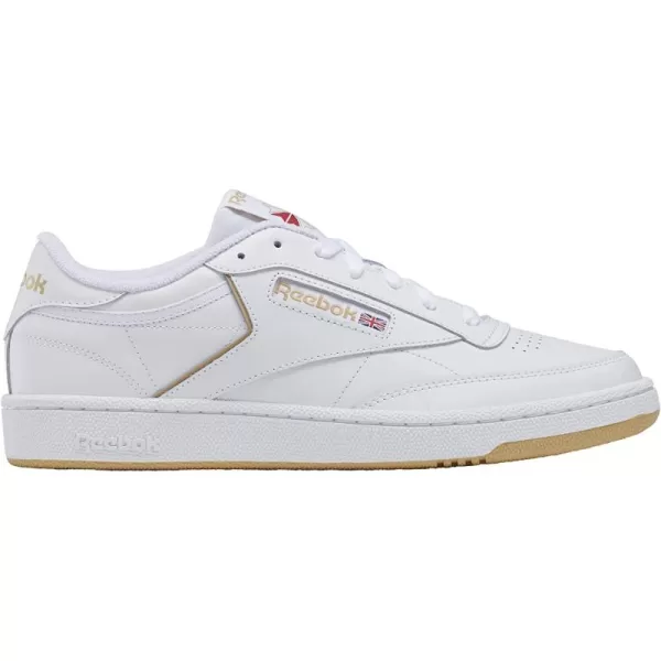 imageReebok Mens Club C 85 Sneaker  WhiteFlash Red