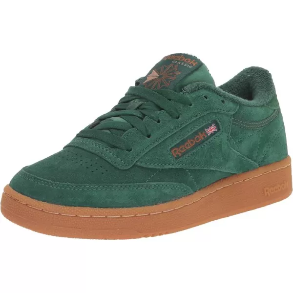 imageReebok Mens Club C 85 Sneaker Dark GreenWild Brown