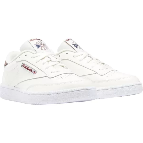 imageReebok Mens Club C 85 Sneaker in Chalk Chalk and Red Ember