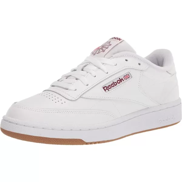 imageReebok Mens Club C 85 Sneaker in WhiteClassic BurgundyReebok Lee