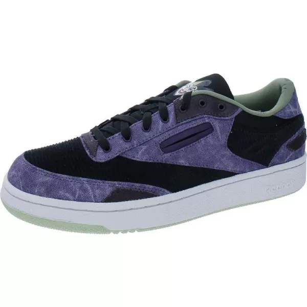 imageReebok Mens Club C 85 Vegan SneakersDc ComicsPurple ShadeSpirit White