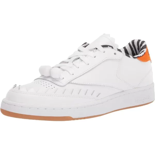 imageReebok Mens Club C 85 Vegan SneakersWhiteBlackThermal Orange