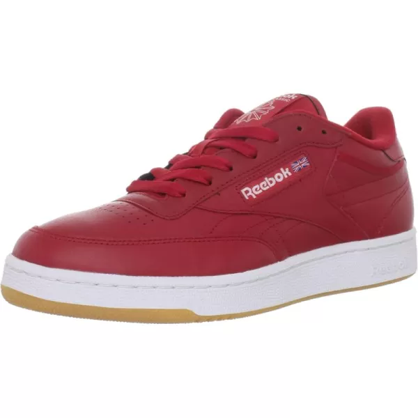 imageReebok Mens Club C Sneaker  Excellent RedWhiteGum