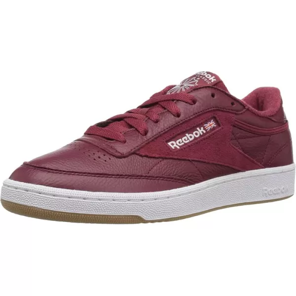 imageReebok Mens Club C Sneaker  Urban MaroonWhiteWashed Bluegum