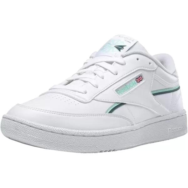 imageReebok Mens Club C Sneaker WhiteHint MintMidnight Pine