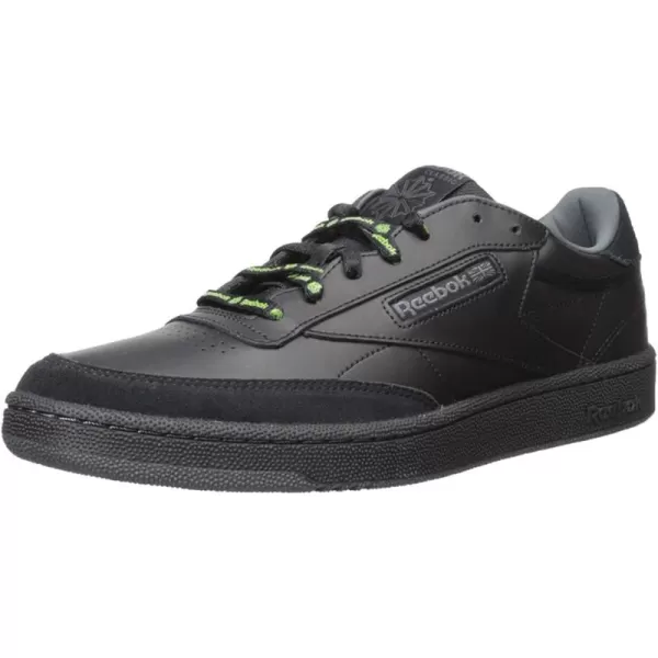 imageReebok Mens Club C Sneaker in BlackTrue GreyNeon Lime