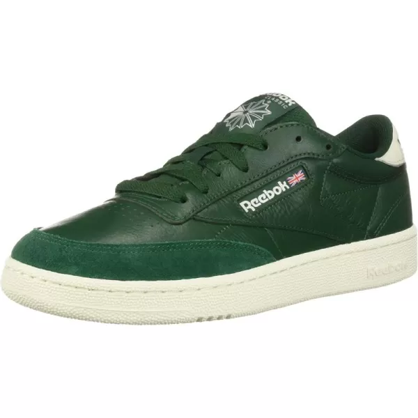 imageReebok Mens Club C Sneaker in Dark Green and Chalk