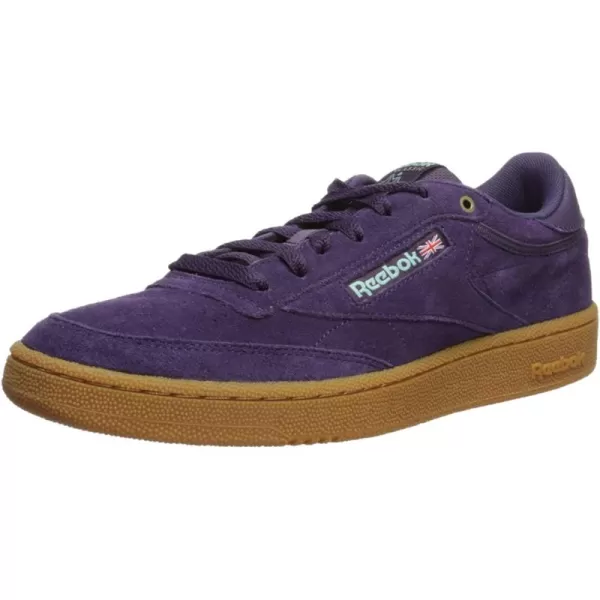 imageReebok Mens Club C Sneaker in Deep Purple Malachite Lite and Gum