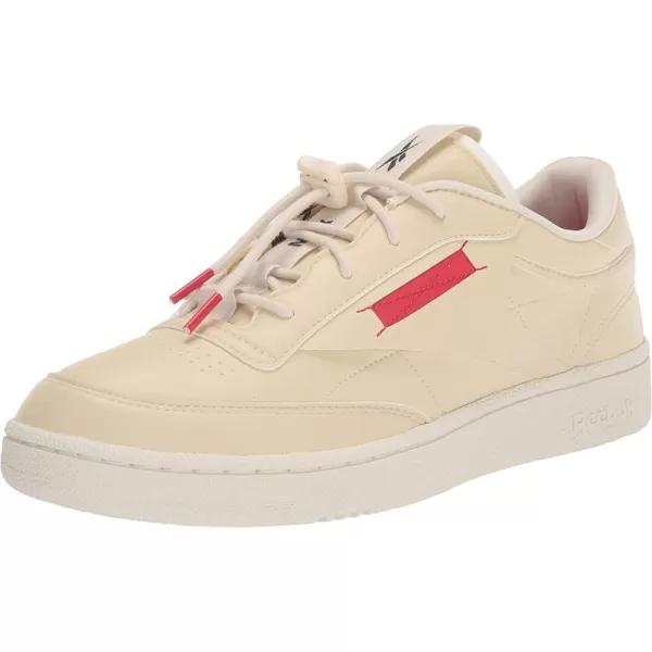 imageReebok Mens Club C Sneaker in Vintage Chalk Vector Red and Black