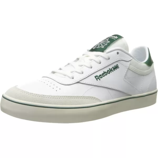 imageReebok Mens Club C Sneaker in White Dark Green and Chalk