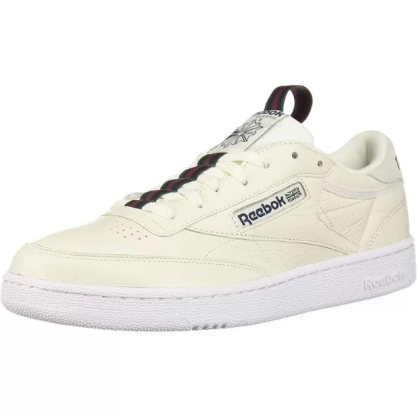 imageReebok Mens Club C SneakerChalkCollegiate NavyDark GreenRedWhite