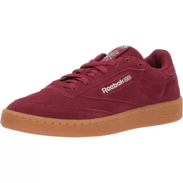 imageReebok Mens Club C SneakerUrban MaroonChalkgum