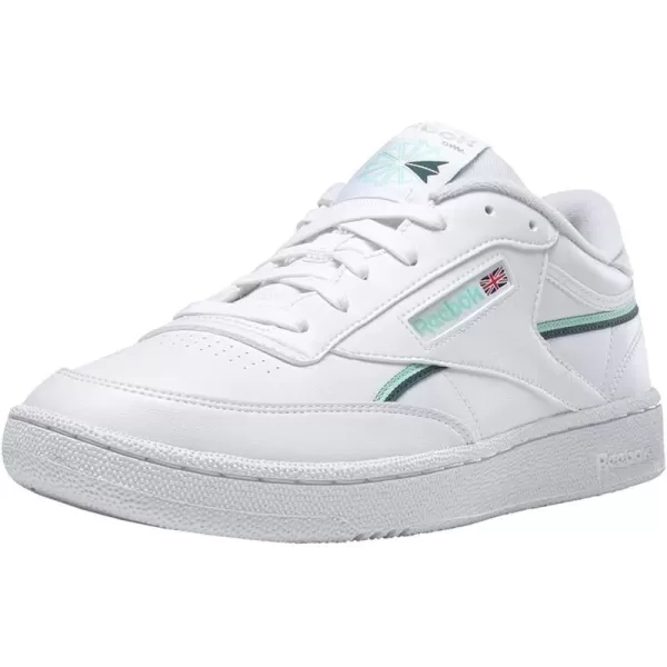 imageReebok Mens Club C SneakerWhiteHint MintMidnight Pine