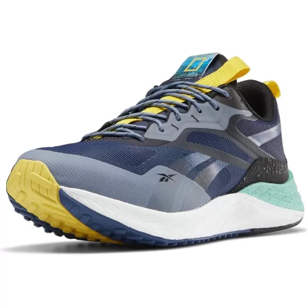 imageReebok Mens Floatride Energy 30 Running Shoe in Batik BlueSemi Pixel MintBoldly Yellow